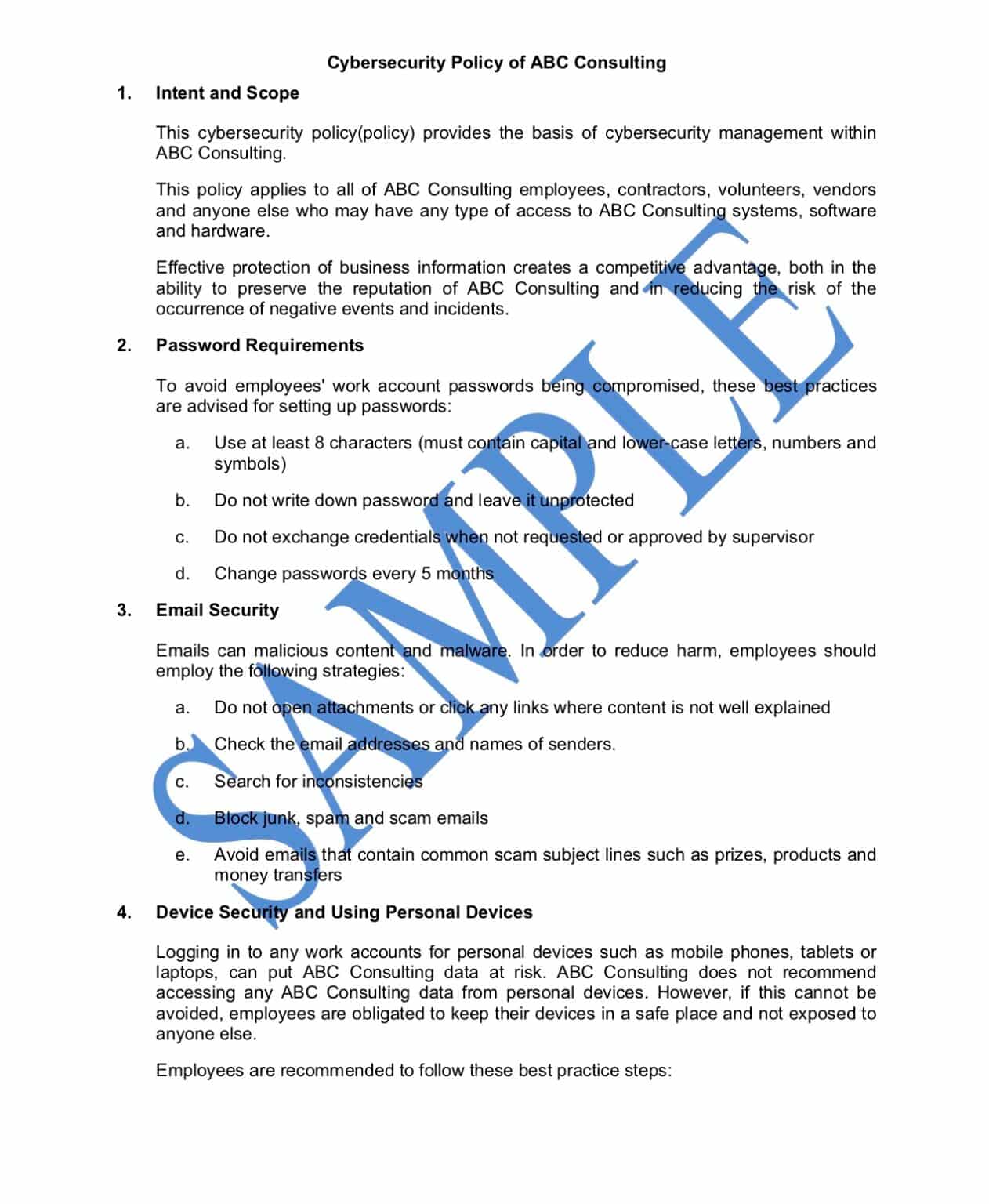 cybersecurity policy